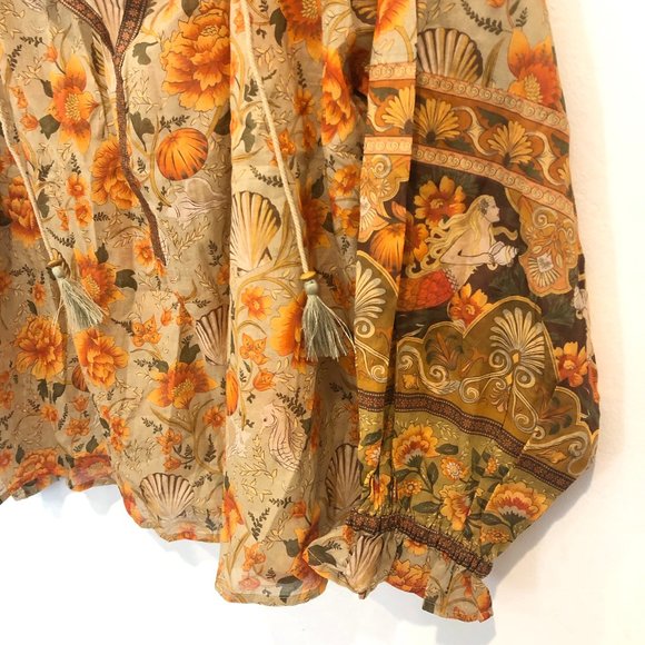 Spell & the Gypsy Seashell Blouse NEW Floral Top - Picture 11 of 16